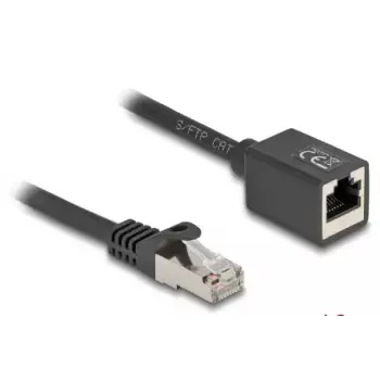 DeLOCK 90323 tīkla kabelis Cat6a S/FTP 10 m melns