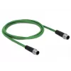 DeLOCK 85917 Industriālais Ethernet kabelis 1m M12 savienotājiem