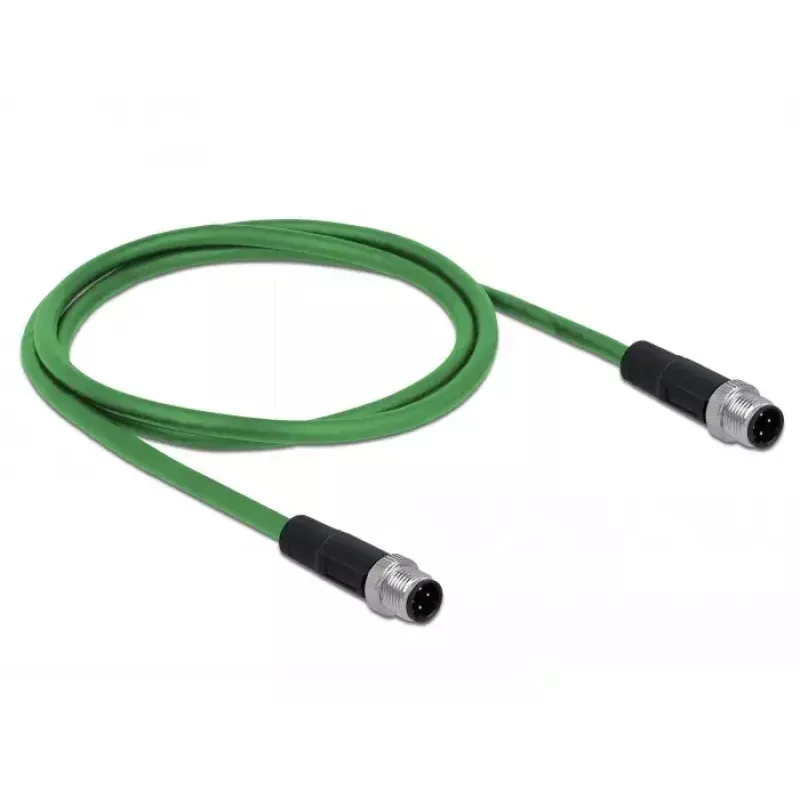 DeLOCK 85917 Industriālais Ethernet kabelis 1m M12 savienotājiem