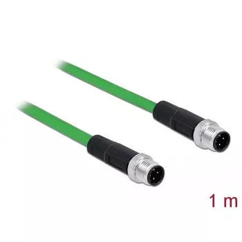 DeLOCK 85917 Industriālais Ethernet kabelis 1m M12 savienotājiem