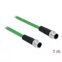 DeLOCK 85917 Industriālais Ethernet kabelis 1m M12 savienotājiem