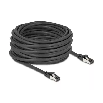 Tīkla kabelis DeLOCK 80576 RJ-45 Cat8.1 15 m Melns
