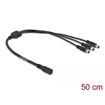 DC sadalītāja kabelis DeLOCK 83021 5.5 x 2.1 mm 1 x sievišķais uz 3 x vīrišķajiem