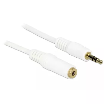 Audio pagarinātāja kabelis 3.5mm M-F DeLOCK 83771 5m Balts