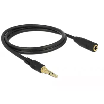 Audio kabelis 3.5 mm vīrietis-sieviete DeLOCK 85578 2 m Melns