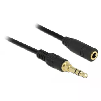 Audio kabelis 3.5 mm vīrietis-sieviete DeLOCK 85578 2 m Melns
