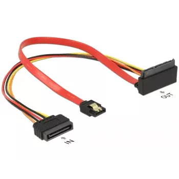 SATA kabelis DeLOCK 85515 15-pin SATA / 22-pin SATA / 7-pin SATA, daudzkrāsains