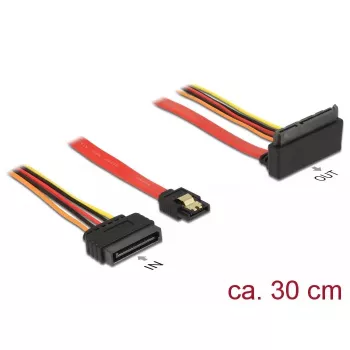 SATA kabelis DeLOCK 85515 15-pin SATA / 22-pin SATA / 7-pin SATA, daudzkrāsains