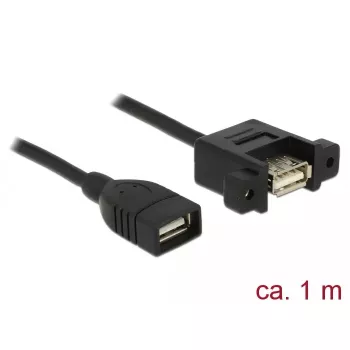 USB kabelis DeLOCK 85460 USB 2.0 1m Melns