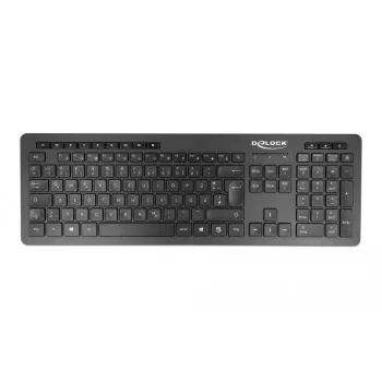 DeLOCK 12004 Home USB QWERTZ Vācu Melna tastatūra