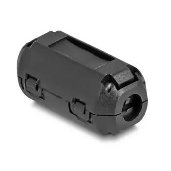 Ferīta serdes skava DELOCK 80943, melna, niķelis/plastmasa/cinks, 25.2×13×11.8 mm, 2 gab. iepakojums