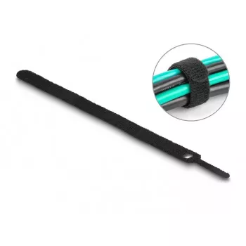 Kabeļu saite ar Velcro DeLOCK 19011 200x12 mm melna 10 gab.