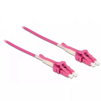DeLOCK 85133 optiskās šķiedras kabelis 2m LC rozā OM4