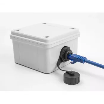 DeLOCK RJ50 ligzdas–RJ50 ligzdas savienotājs, IP68, melns