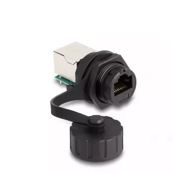 DeLOCK RJ50 ligzdas–RJ50 ligzdas savienotājs, IP68, melns