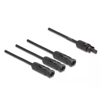Sadalītāja kabelis DeLOCK DL4 Solar Splitter Cable 1 x sievišķā uz 3 x vīrišķo 35 cm melns