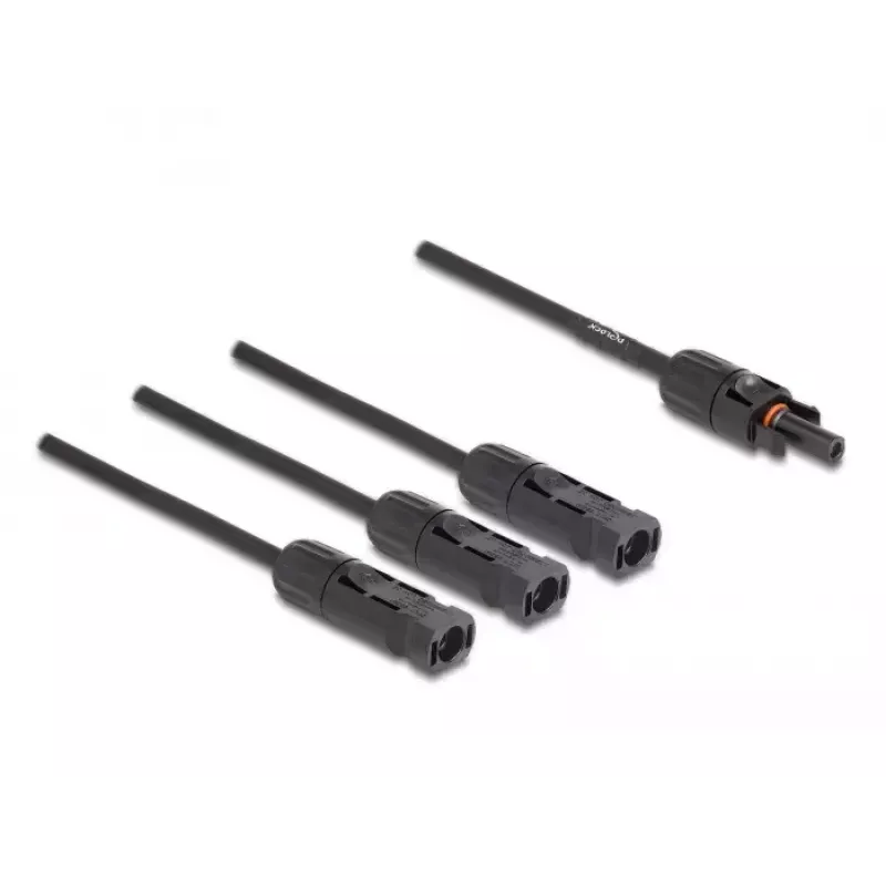Sadalītāja kabelis DeLOCK DL4 Solar Splitter Cable 1 x sievišķā uz 3 x vīrišķo 35 cm melns