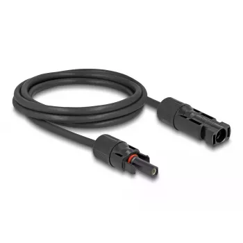 Saules kabelis DeLOCK DL4 4 mm² vīrietis-sieviete 2 m melns IP67