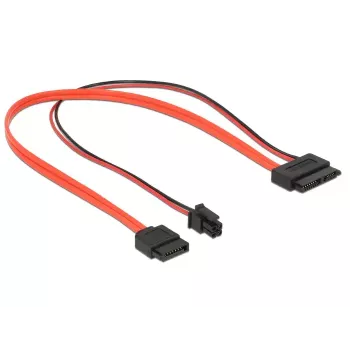 SATA kabelis DeLOCK 0.3m SATAIII 7p+4p uz Slim SATAIII 13p