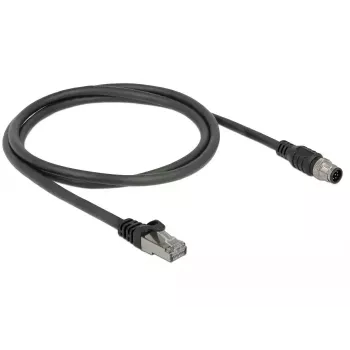 Tīkla kabelis DeLOCK 84922 RJ-45 M12 Cat5e 1 m Melns