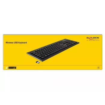 Bezvadu tastatūra DeLOCK 12671 Office RF QWERTZ Vācu melna