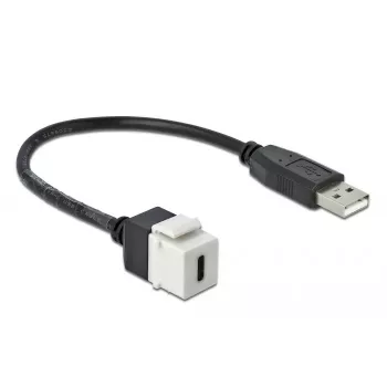 Keystone modulis DeLOCK 86382 plakans melns balts USB C