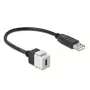 Keystone modulis DeLOCK 86382 plakans melns balts USB C