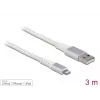 DeLOCK USB datu un uzlādes kabelis iPhone iPad iPod 3 m Lightning