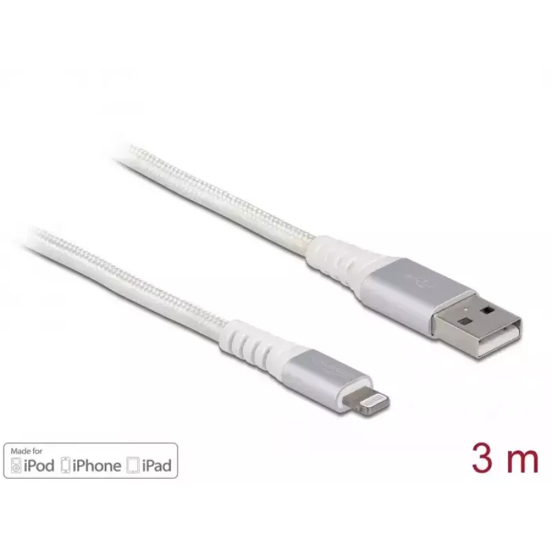 DeLOCK USB datu un uzlādes kabelis iPhone iPad iPod 3 m Lightning