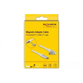 DeLOCK 86703 magnētiskais HDMI–USB-C adaptera kabelis 1,2 m pelēks