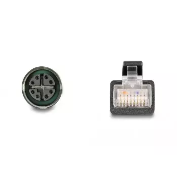 DeLOCK M12 Adapter Kabelis X-kodēts 8 kontaktu sievišķais uz RJ45 vīrišķo 50 cm
