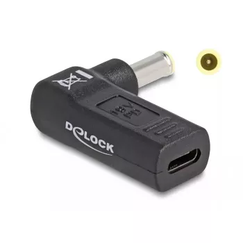 DeLOCK Adapter USB Type-C sievišķais uz Samsung 5.5 x 3.0 mm vīrišķo 90° leņķī