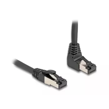 Tīkla kabelis DeLOCK RJ45 Cat.8.1 90° uz leju leņķveida / taisns 3 m melns