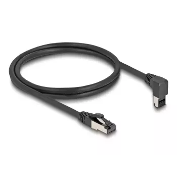Tīkla kabelis DeLOCK RJ45 Cat.8.1 90° 3m Melns