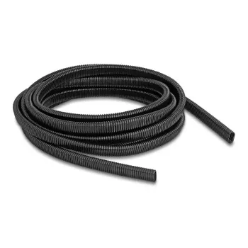 DELOCK plastmasas gofrēts elastīgs kabeļu aizsargkanāls 13,6 x 6,3 mm, 5 m, melns