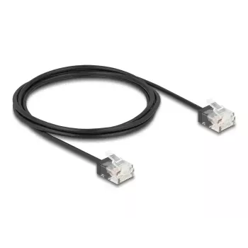DeLOCK RJ45 Cat.6 UTP Ultra Slim tīkla kabelis 2m Melns