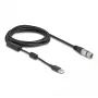 DeLOCK audio kabelis 3 m XLR 3-pin USB Type-A Melns Sudrabs 84178