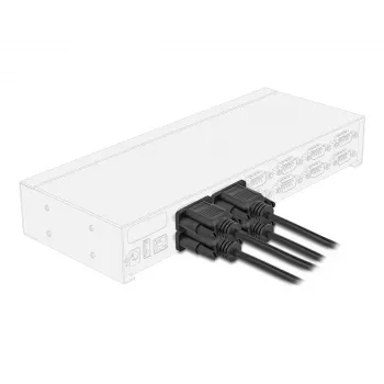 DeLOCK 86824 Seriālais kabelis Melns 2 m DB-9