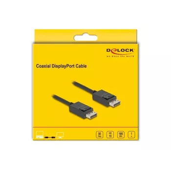 Coaksiālais DisplayPort kabelis DeLOCK 80491 16K 60 Hz 80 Gbps 1 m
