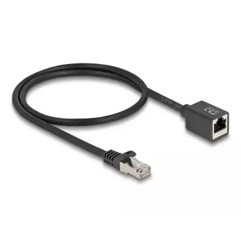 Tīkla kabelis DeLOCK 88052 RJ-45 Cat6a 0,5m Melns