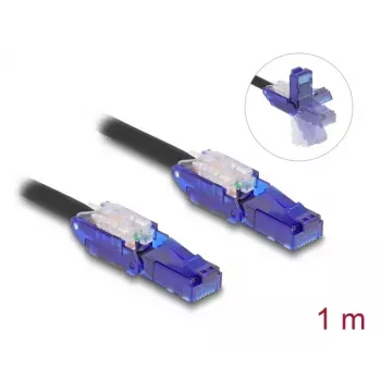 DeLOCK 80926 Tīkla kabelis Cat6 1m Melns Violeta