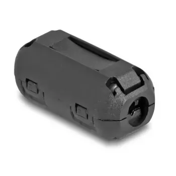 Ferīta serdes skava DELOCK 80944, melna, 25×13×11.5 mm, niķelis/plastmasa/cinks, iepakojumā 2 gab.