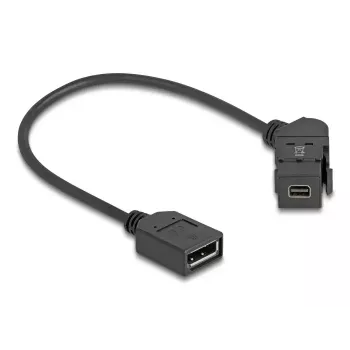 DeLOCK 67155 dzimuma pārveidotāja kabelis Mini DisplayPort – DisplayPort, melns, 0.3 m