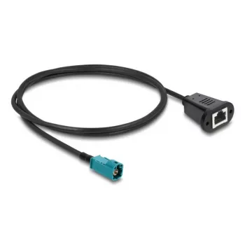 Koaksiālais kabelis DELOCK 90699 ar HSD Z uz RJ-45 savienotājiem, 1 m, melns/zils