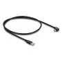 DELOCK USB 2.0 kabelis, Type-A (tēviņš) uz Mini-USB B (tēviņš) taisnleņķa, 1 m, melns