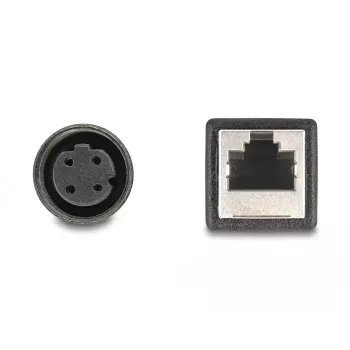 DeLOCK M12 adaptera kabelis D-kodēts 4 kontaktu sievišķais uz RJ45 sievišķo 50 cm