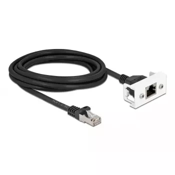 DeLOCK tīkla pagarinātāja kabelis Cat.6A 3m S/FTP RJ45 Melns