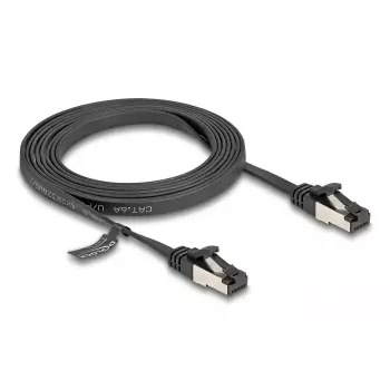 DeLOCK RJ45 plakanais tīkla kabelis Cat.8.1 2 m melns