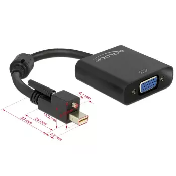 Video kabeļa adapteris DeLOCK 62641 Mini DisplayPort uz VGA 0,25 m