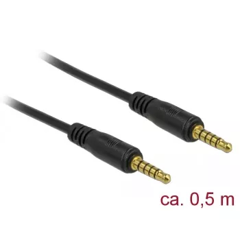 Audio kabelis DeLOCK 85695 0.5m 3.5mm Melns